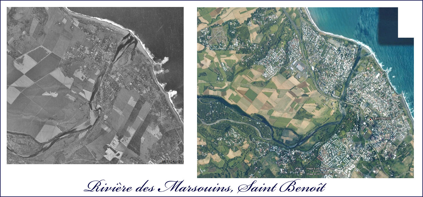 La rivière des marsouins 1950 et 2010
